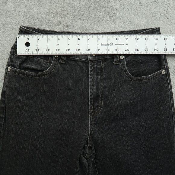 Chico's Platinum Jeans Women's 0 US-4 Gray Mid-Rise Abalone Skinny 29.5" Inseam - Picture 13 of 14